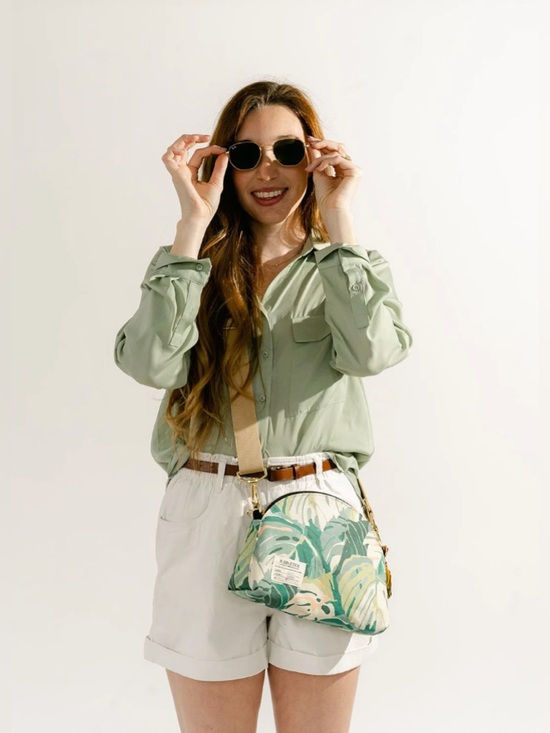R. Riveter Handbags - R. Riveter Floral Hopper Crossbody Bag USA Made